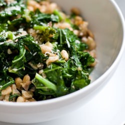Toasted White Beans & Greens - Recipe photo by SweetSavoryPlanet