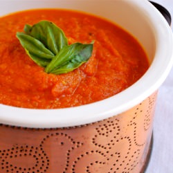 Roasted Tomato Sauce - Recipe photo by asweetpeachef