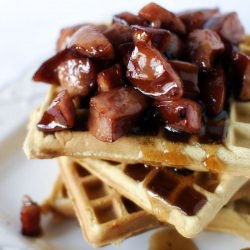 Waffles w/ Kielbasa in Syrup - Recipe photo by kita roberts