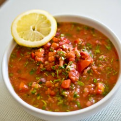 Reggae Tomato Salad - Recipe photo by ChefandSteward