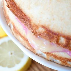 White Cake w. Rhubarb-Lemon Filling - Recipe photo by lighterandlocal