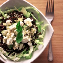 Avocado, Goat Cheese and Lentils - Recipe photo by saladpride