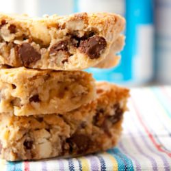 Chewy Chocolate Coconut Blondies - Recipe photo by Andie Mitchell
