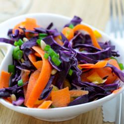 Red Cabbage and Carrot Curls Salad - Recipe photo by simplycooked