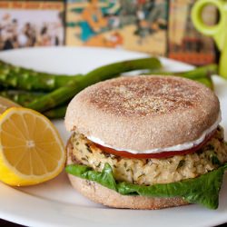 Lemon Garlic Tuna Burgers - Recipe photo by Andie Mitchell