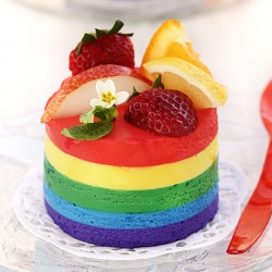 Rainbow Mini Lemon Cheesecakes - Recipe photo by kupenska