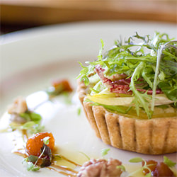 Goat Cheese Tart & Walnut Peach Jam - Recipe photo by frenchforfoodies