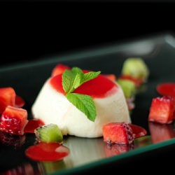 Panna Cotta, Strawberries Coulis - Recipe photo by flavorsenses