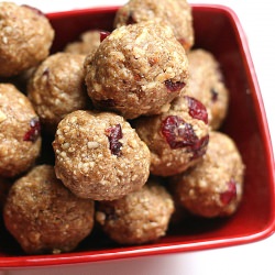 Spiced Cranberry Energy Balls - Recipe photo by perrysplate