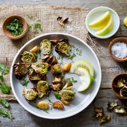 Fried Minted Baby Artichokes - Recipe photo by White On Rice Couple