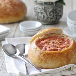 Creamy Tomato Soup with Chicken - Recipe photo by Picky Palate