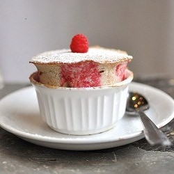 Raspberry Souffle - Recipe photo by VersesFromMyKitchen