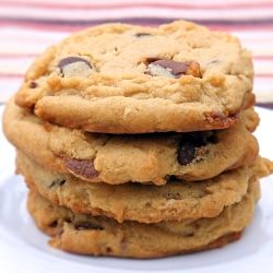 Peanut Butter Snickers Cookies - Recipe photo by vittlesandbits