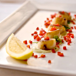 Seared Scallops Lite Wasabi Cream - Recipe photo by frenchforfoodies