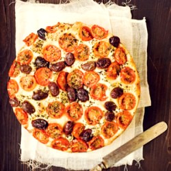 Soft Focaccia from Bari - Recipe photo by onegirlinthekitchen
