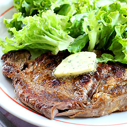 Sirloin Steak from Cafe Kleber - Recipe photo by bakingbetweencities