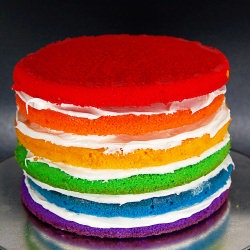 Rainbow Cake - Recipe photo by bourbonnatrix