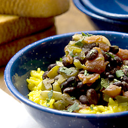 Black Beans & Saffron Rice - Recipe photo by LanaAnn