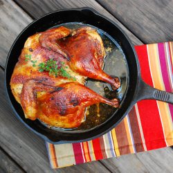 Black-Ale Spatchcocked Chicken - Recipe photo by FamilySpice