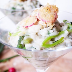 Spring Risotto w/pan-fried Radishes - Recipe photo by lighterandlocal