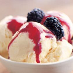 Ice Cream with Blackberry Sauce - Recipe photo by SweetKat2