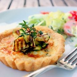 Polenta Crusted Zucchini Tartelette - Recipe photo by flowersonmyplate