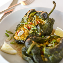 Stuffed Pasilla Peppers - Recipe photo by FoodieCrush