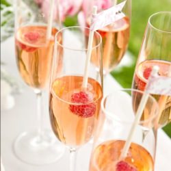 Raspberry Champagne Cocktail - Recipe photo by thebridesuite