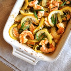 Baked Shrimp w/ Lemon & Herbs - Recipe photo by nettleandquince