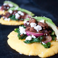 Spring Chorizo Arepas - Recipe photo by lighterandlocal