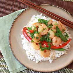 Asian Shrimp with Peppers and Peas - Recipe photo by jfoster