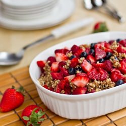 Raw Triple Berry Crisp - Recipe photo by ohsheglows