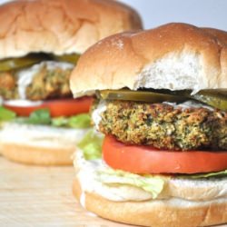 Baked Broccoli Burgers - Recipe photo by thetolerantvegan