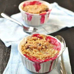 Rhubarb & Berry Crumble - Recipe photo by VersesFromMyKitchen
