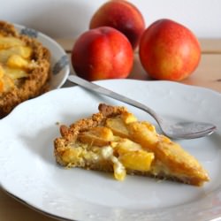 Imperfect Peach Tart - Recipe photo by linzersinlondon