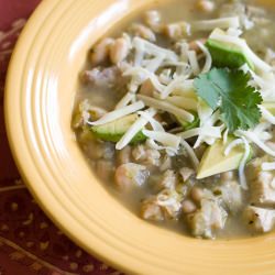 Chicken Chili Verde with Beans - Recipe photo by SweetSavoryPlanet