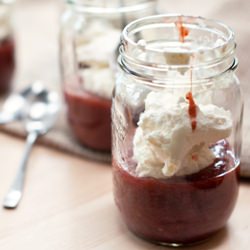 Strawberry Rhubarb Fool - Recipe photo by GuiltyKitchen