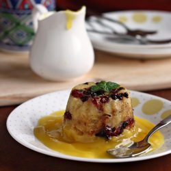 Eggless Spiced Bread Pudding - Recipe photo by Aparna