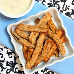 Vegan Baked Eggplant Fries - Recipe photo by purethyme