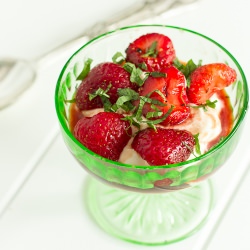 Basalmic Strawberries & Yogurt - Recipe photo by acouplecooks