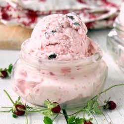 Strawberry Basil Ice Cream - Recipe photo by cherryteacakes
