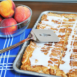 Peach Raspberry Slab Pie - Recipe photo by ryanbakes