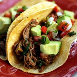 Shredded Beef Tacos with Avocado - Recipe photo by Jane Deere