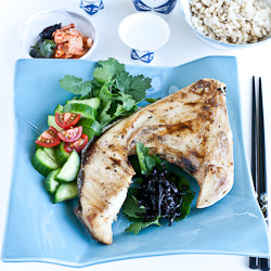 Grilled Hamachi Kama - Recipe photo by FOODjimoto