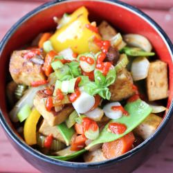Mirepoix Tofu Stir Fry - Recipe photo by Whats Cookin with Mary