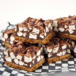 Peanut Butter S'mores Bars - Recipe photo by Idle Wife
