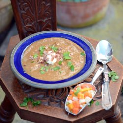 Spiced Moroccan Vegetable Soup - Recipe photo by Foodandthefab