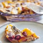 White Peach & Boysenberry Clafoutis - Recipe photo by kim_michelle