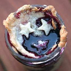 Blueberry Pies in Mason Jars - Recipe photo by laraswanson