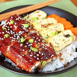 Unagi & Tamagoyaki Sushi Rice - Recipe photo by snwan